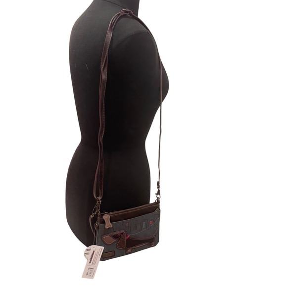 CHALA Handbags Convertible Crossbody dachshund Weiner Dog Indigo NWT 8x6" - Picture 2 of 8